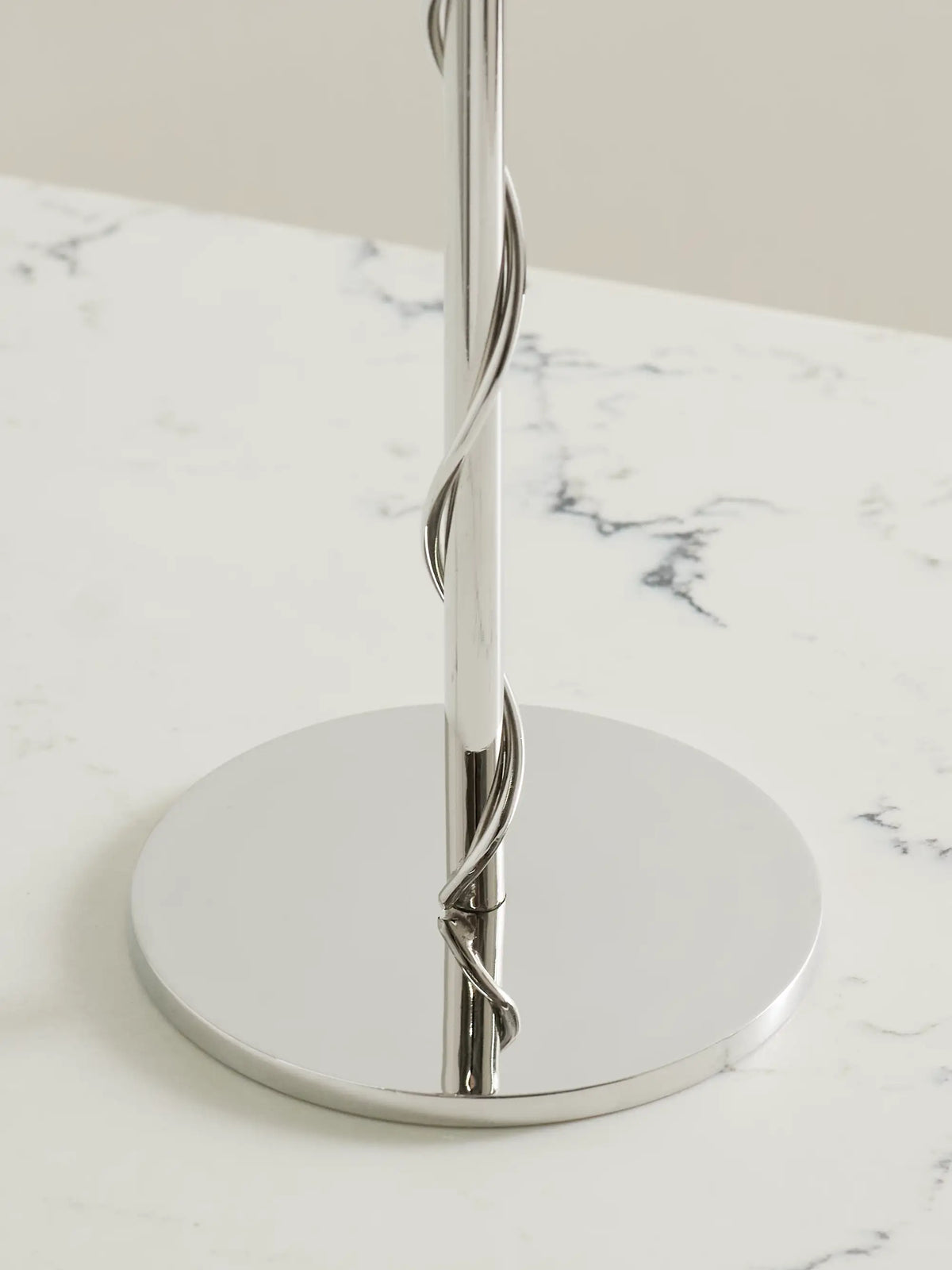 Spiral Silver-tone Metal Candleholder