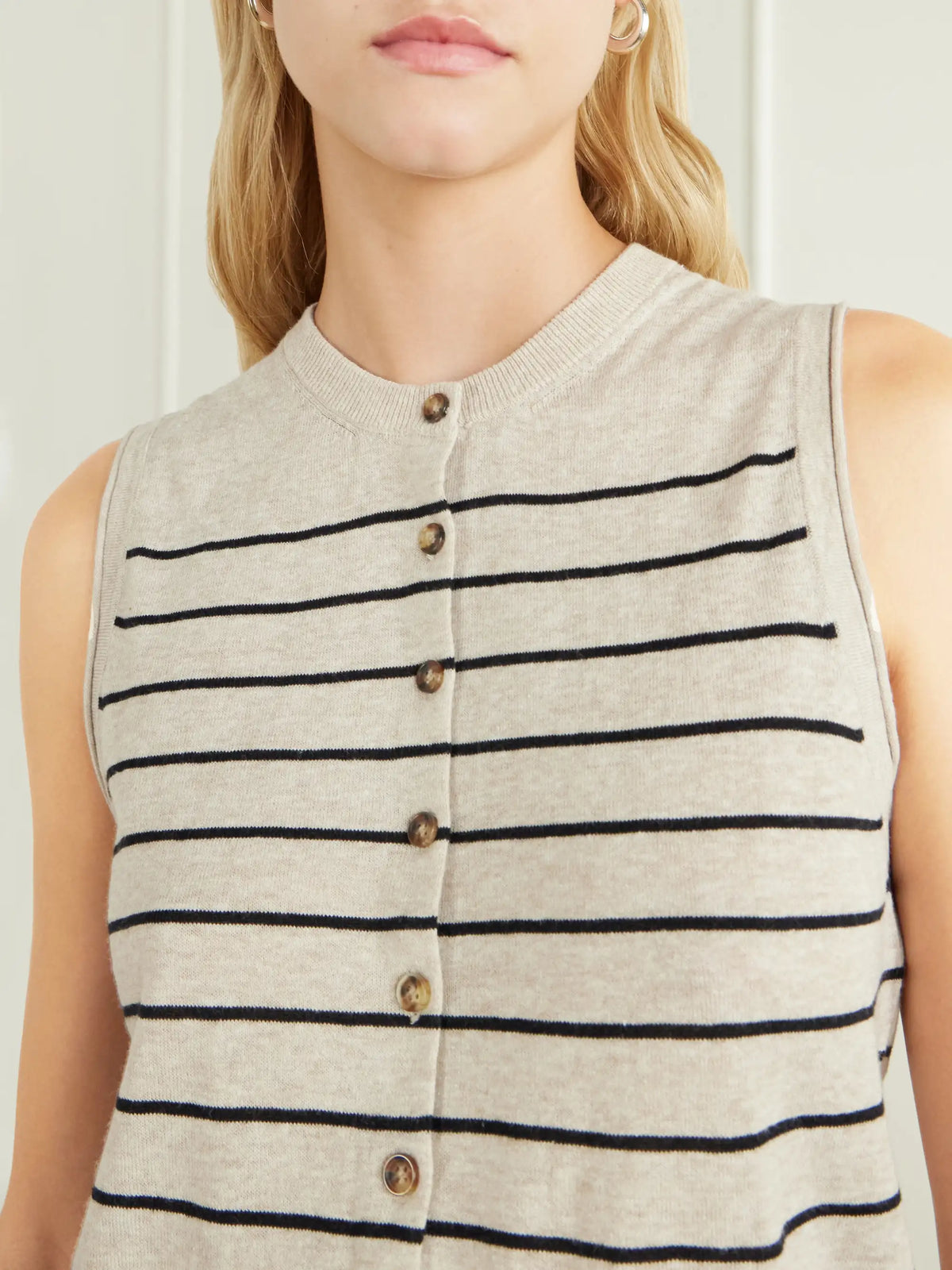 La Ligne Lee Striped Knitted Vest