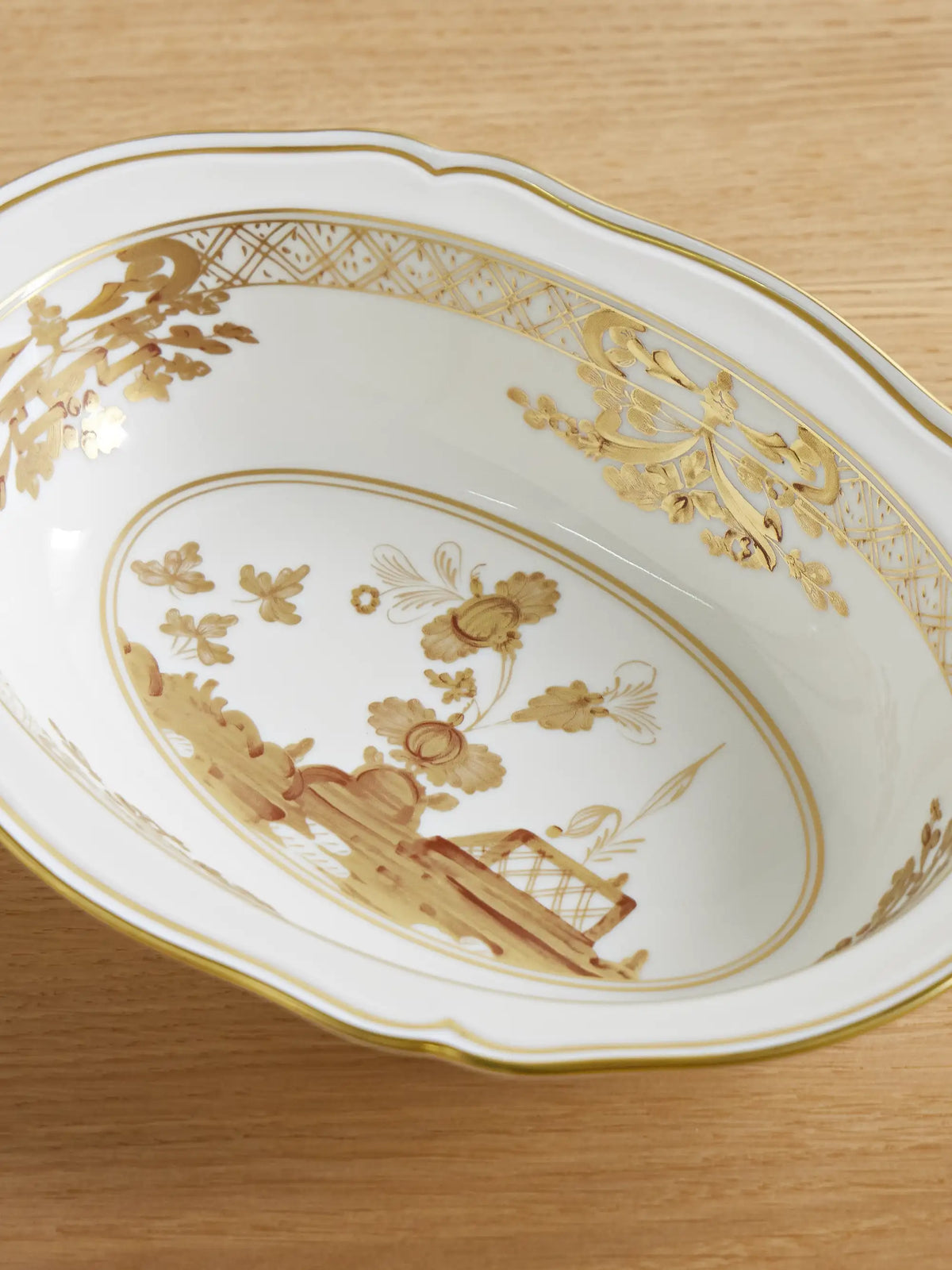 GINORI 1735 Antico Doccia Gold-plated Porcelain Bowl
