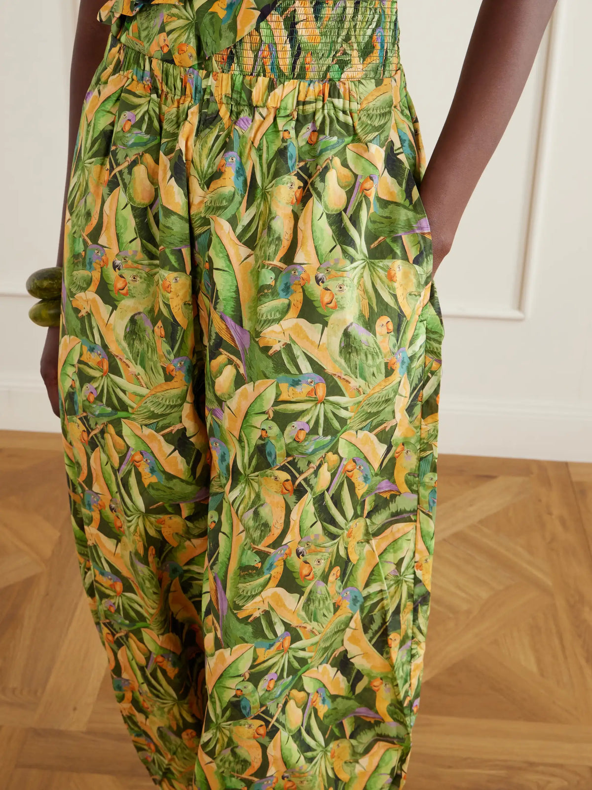 Farm Rio Parrot Printed Balloon Cotton Pants
