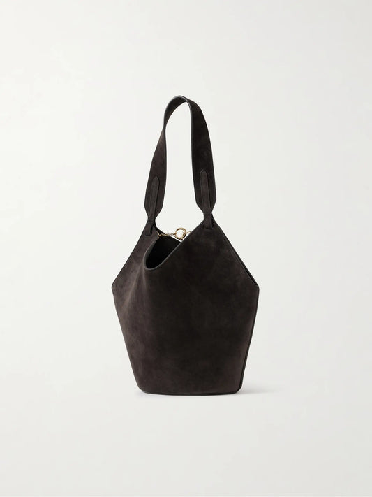 KHAITE Lotus Mini Suede Tote