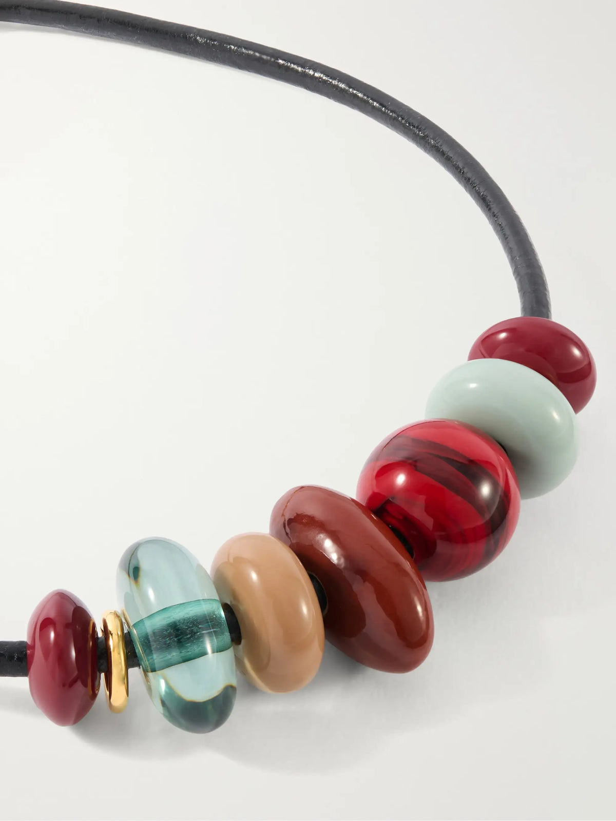 Lizzie Fortunato Piedra Beaded Leather Necklace