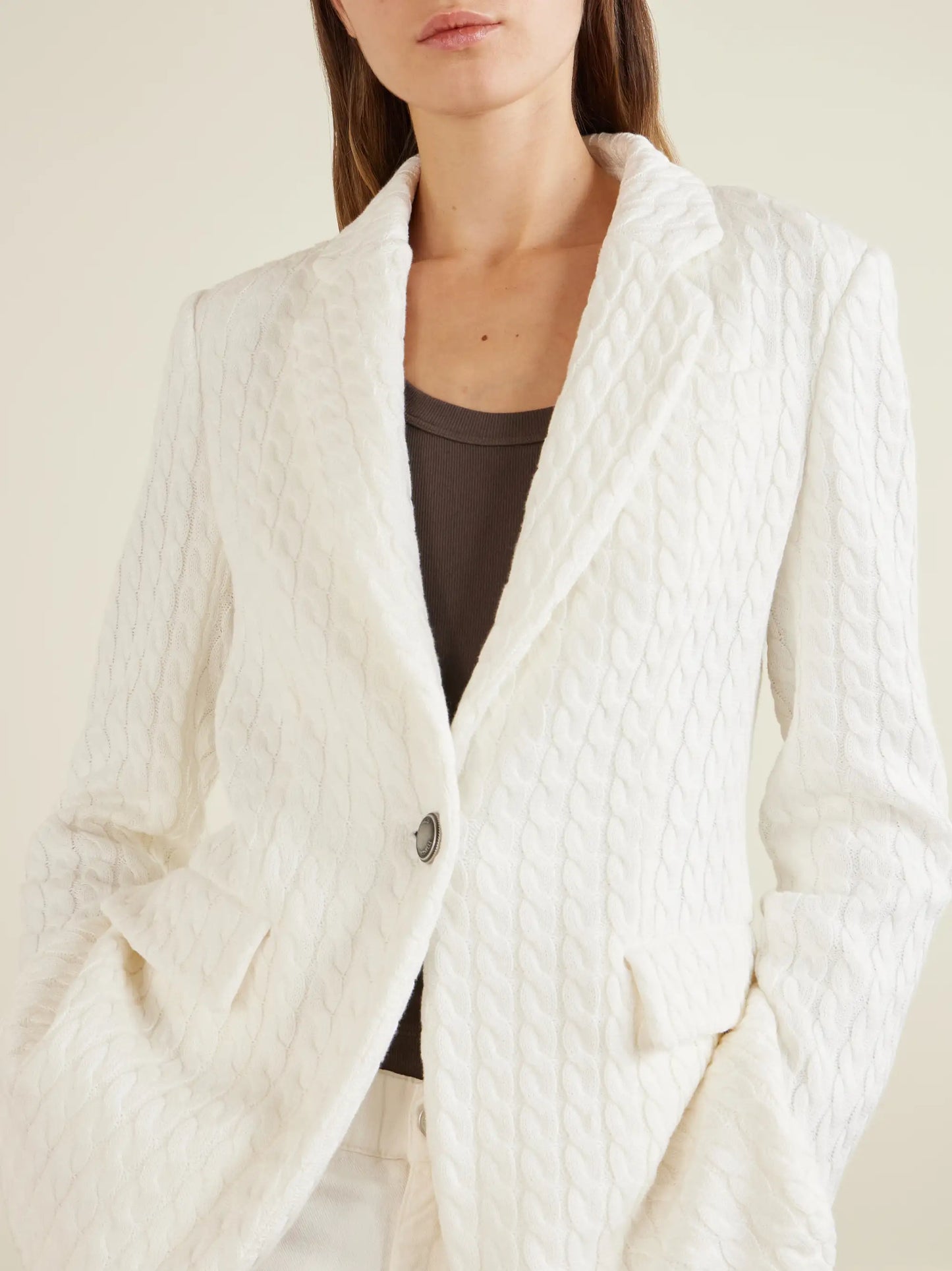 Cable-knit Cotton Blazer