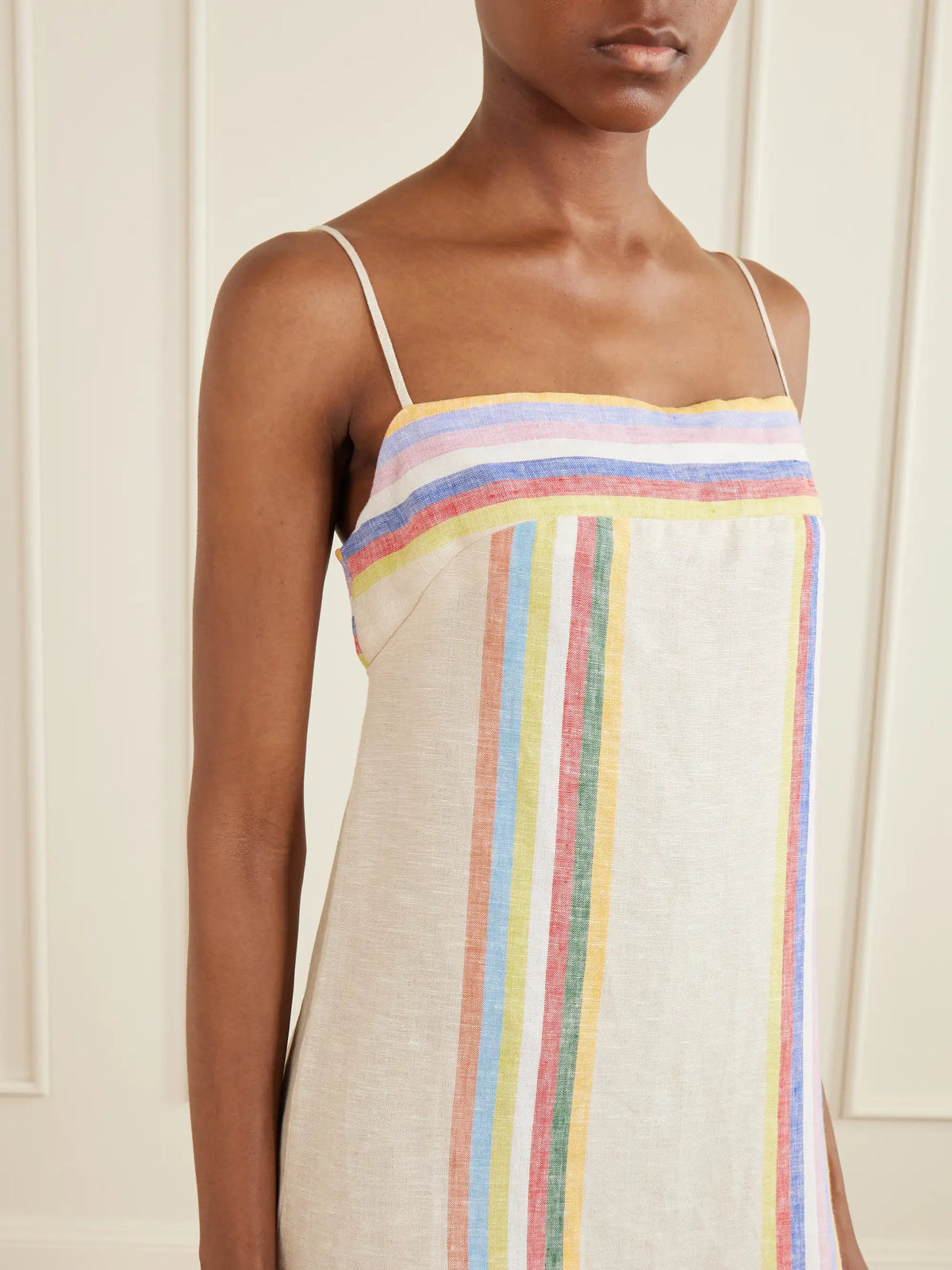 Laura Striped Linen Maxi Dress