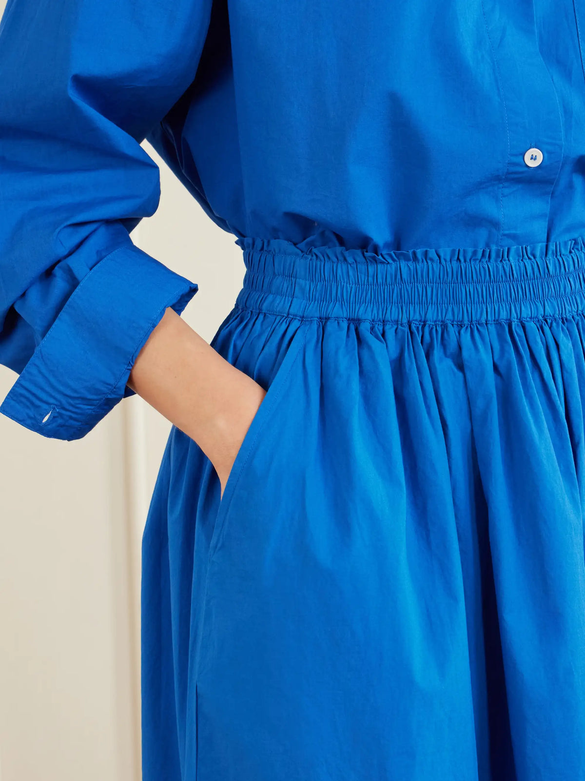 Dagny Organic Cotton-poplin Midi Skirt