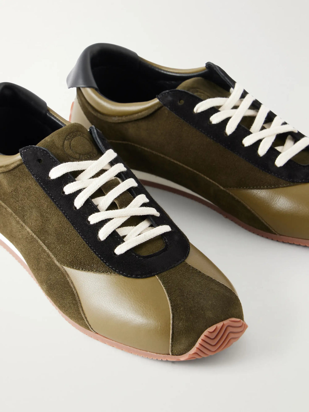 Berenices Suede And Leather Sneakers