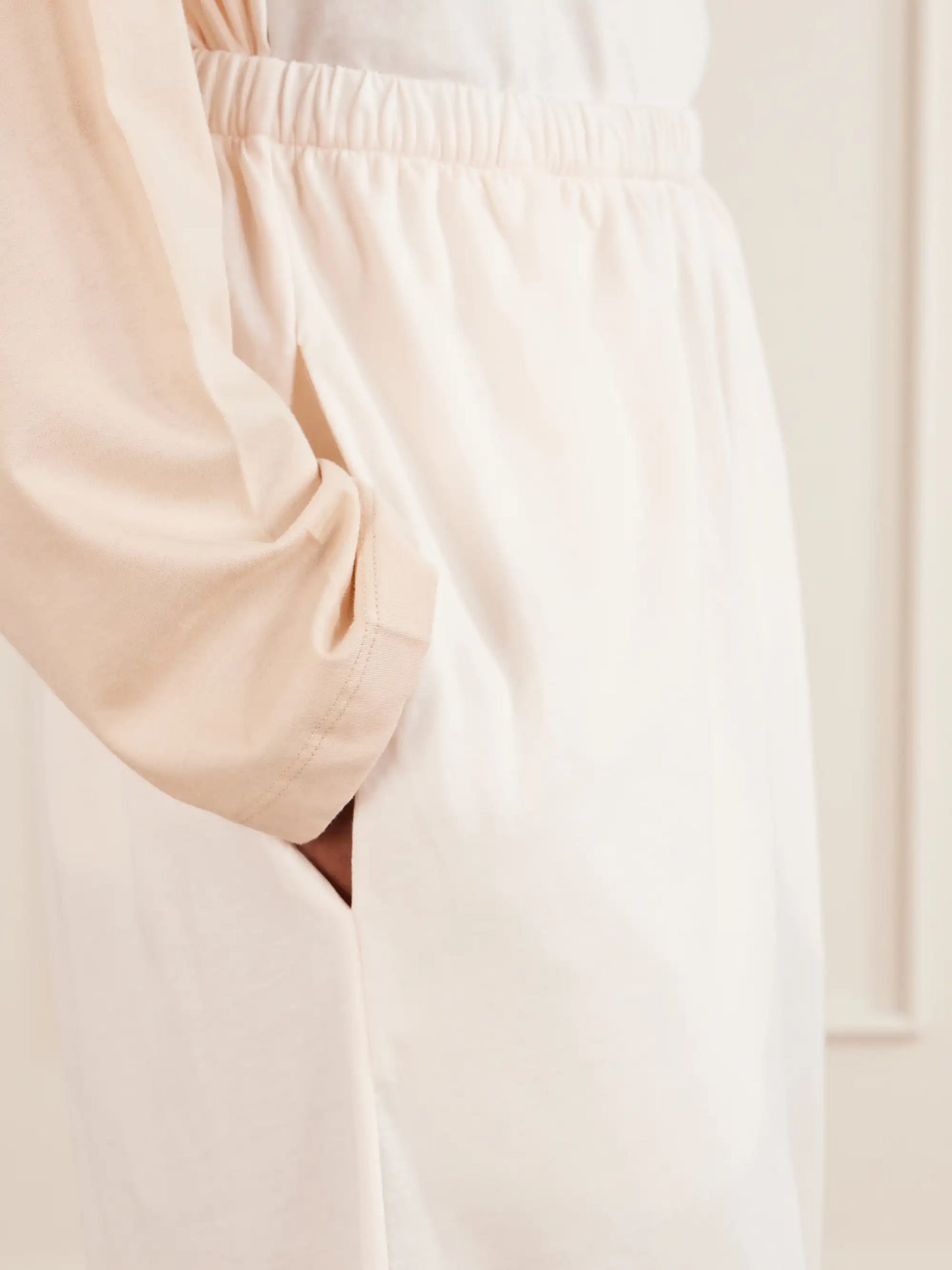 Cotton Pajama Wide-leg Pants