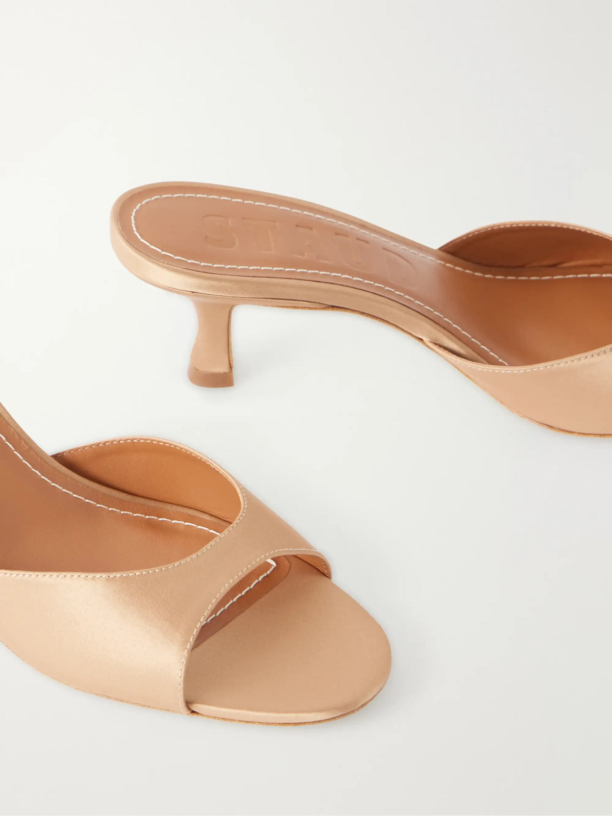 STAUD Brigitte 55 Satin Mules