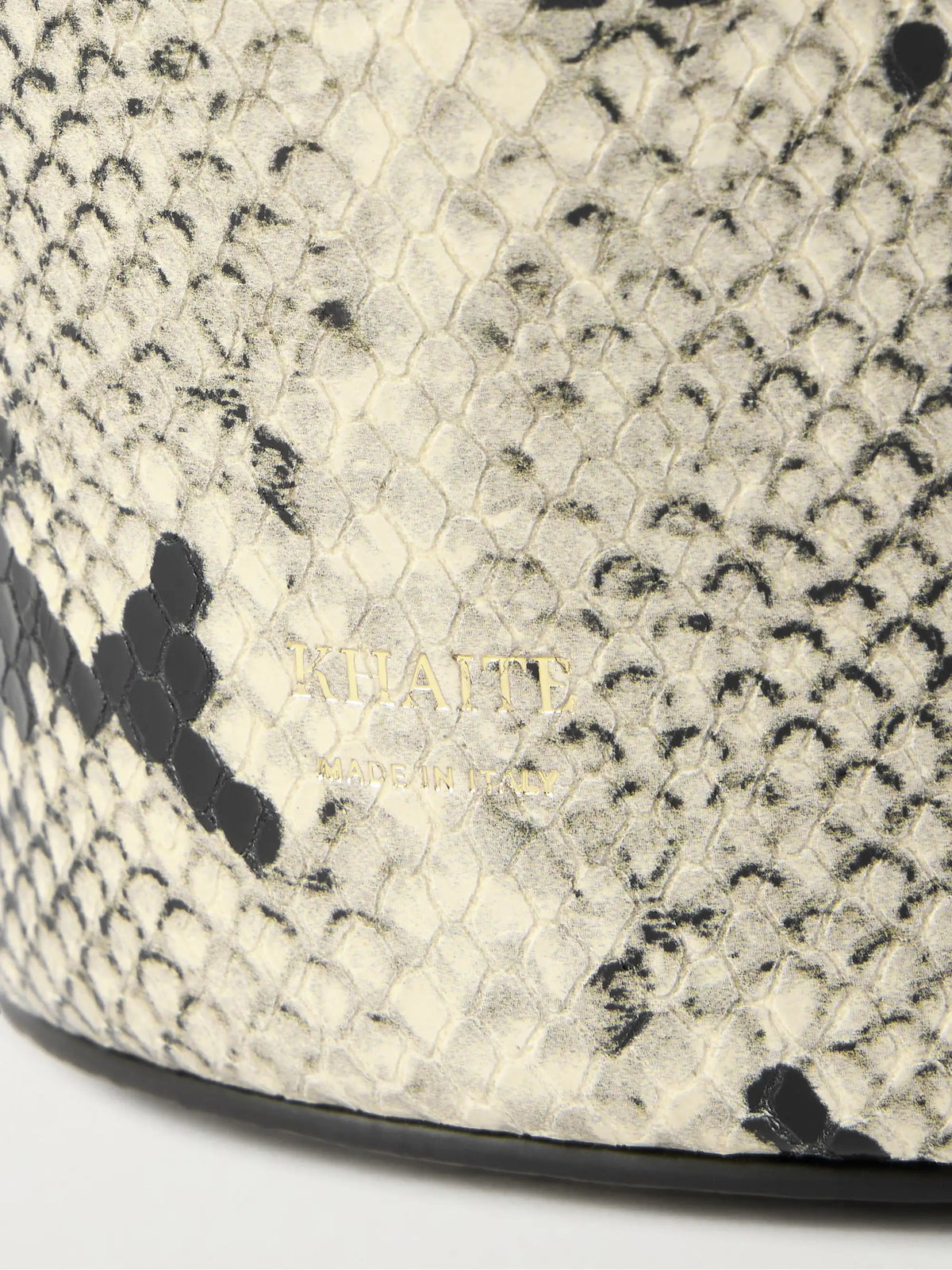 Lotus Mini Snake-effect Leather Tote