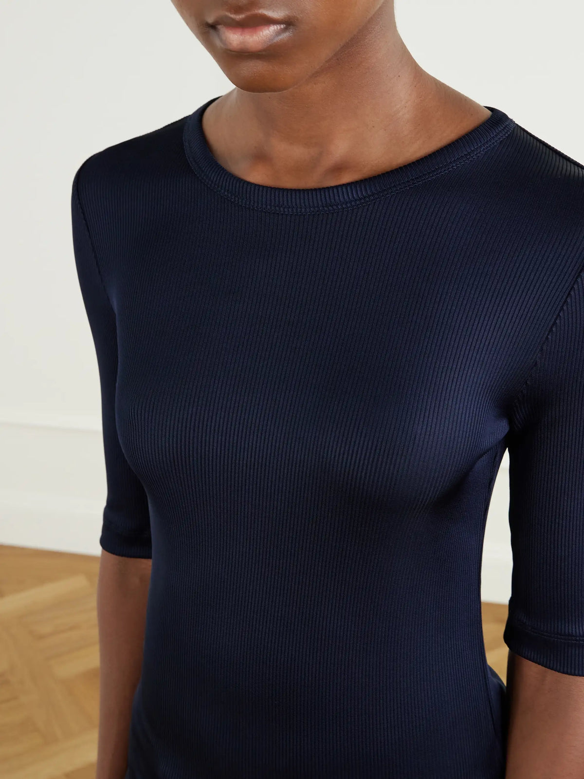 AGOLDE Saige Ribbed Stretch-jersey T-shirt