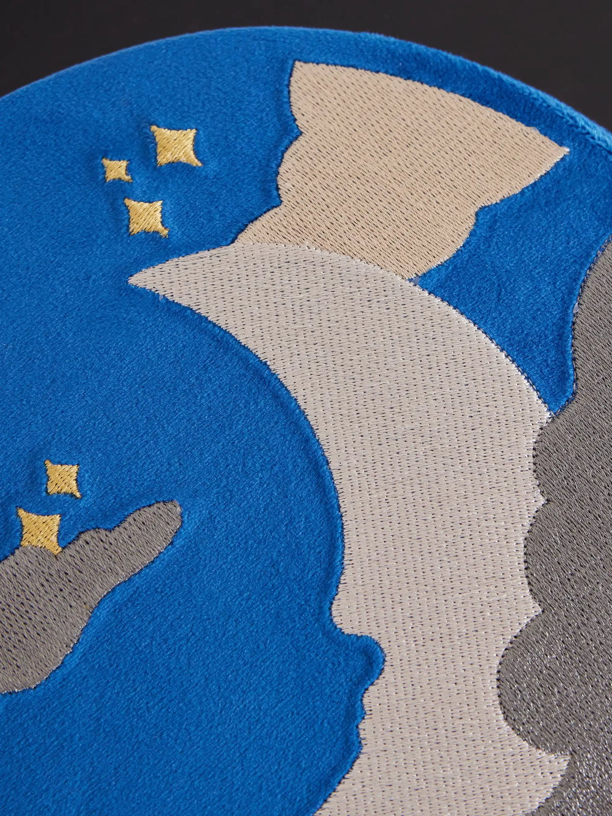 L'Atelier Nawbar Moon Embroidered Velvet Jewelry Case