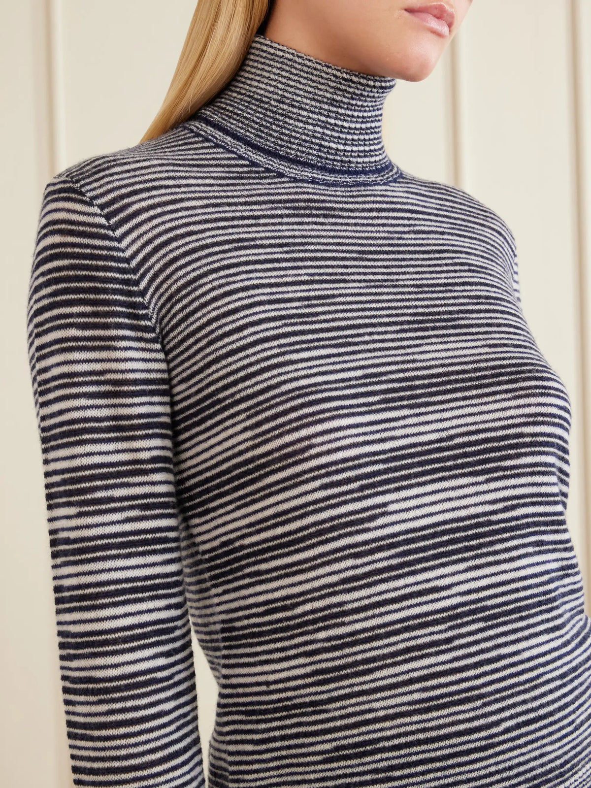 Striped Cashmere And Wool-blend Turtleneck Sweater