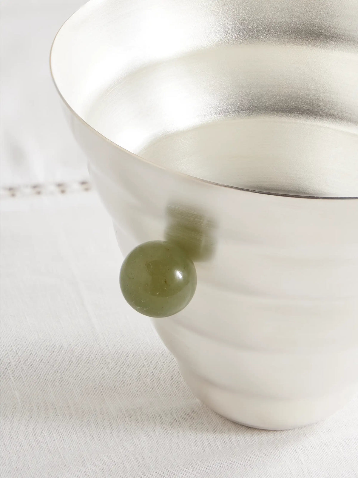 Michelin Silver-plated And Stone Vase