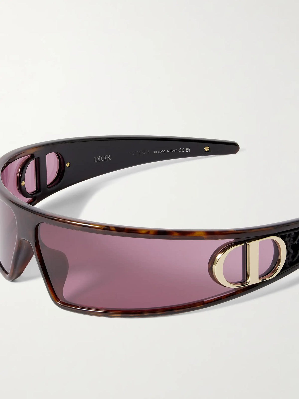 Verydior M1u Wrap-around Tortoiseshell Acetate Sunglasses