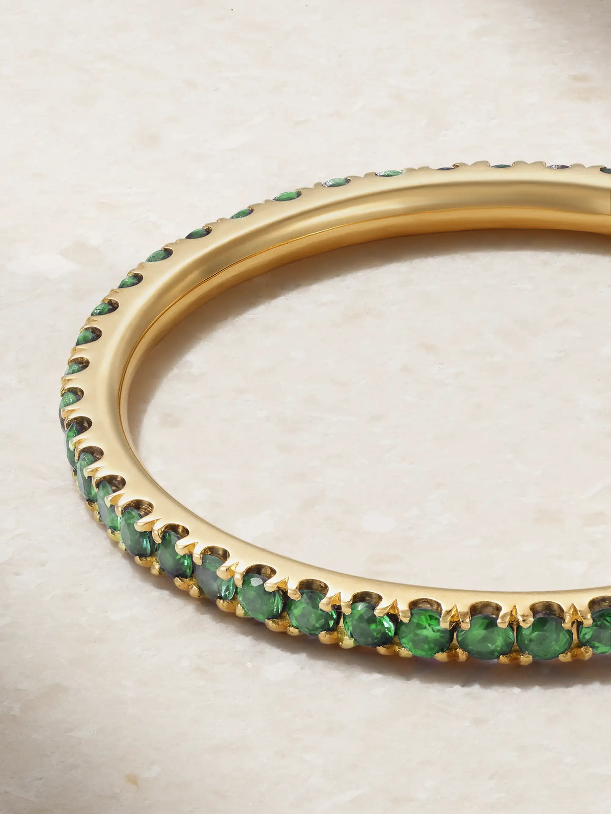 Thread 18-karat Gold Tsavorite Ring