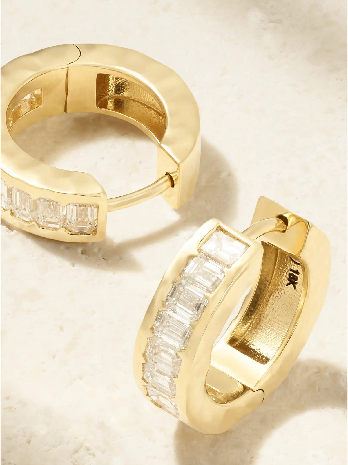 18-karat Gold Diamond Hoop Earrings