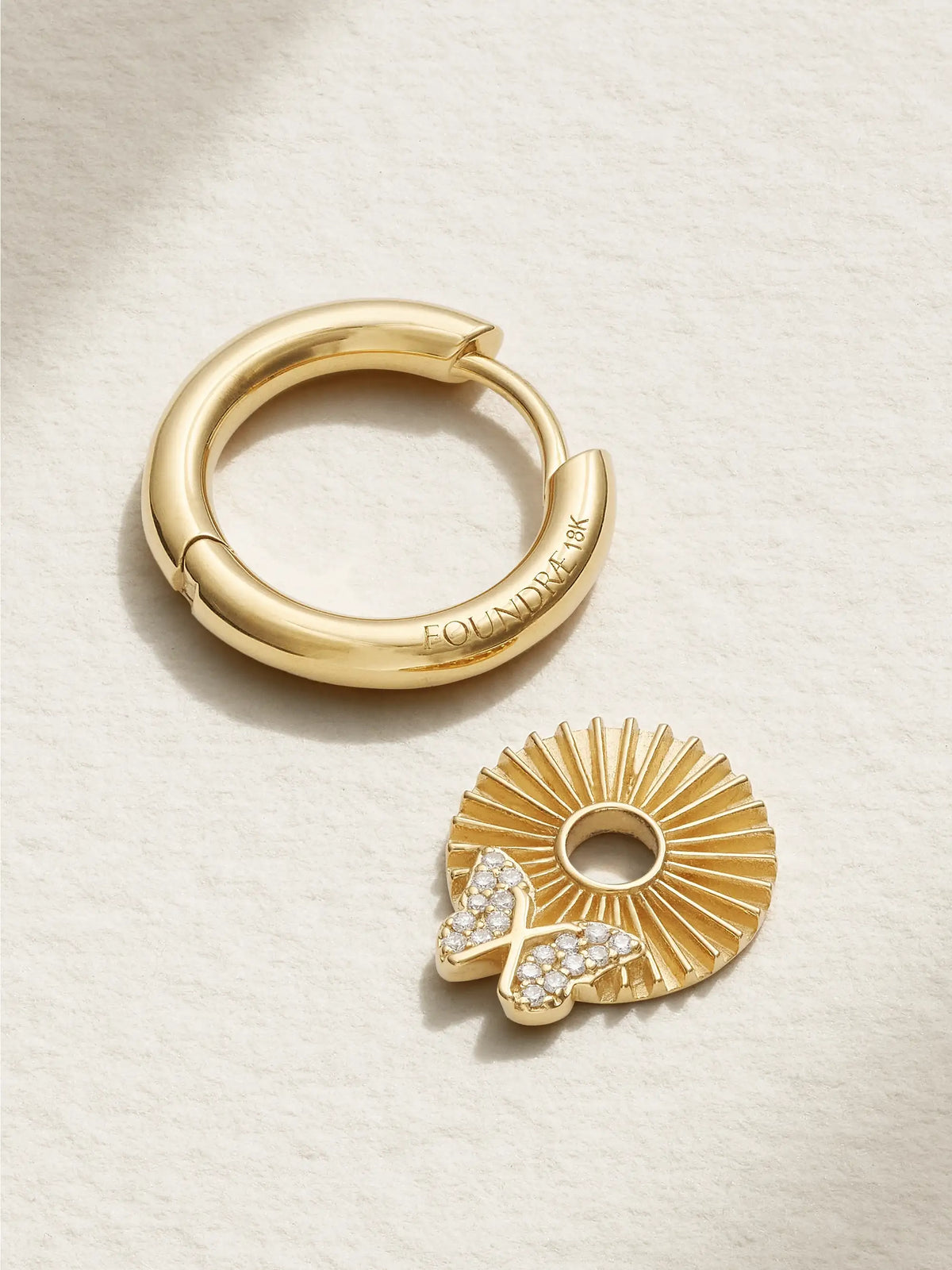 Reverie 18-karat Gold Diamond Single Hoop Earring