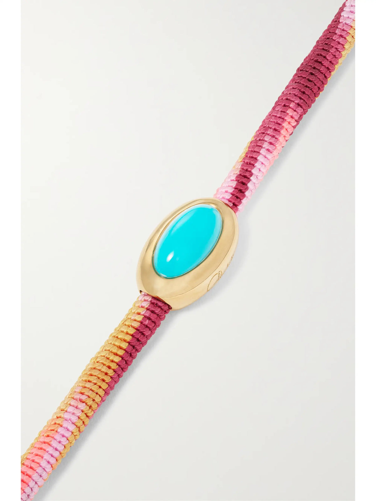 Life 18-karat Gold, Turquoise And Cord Bracelet