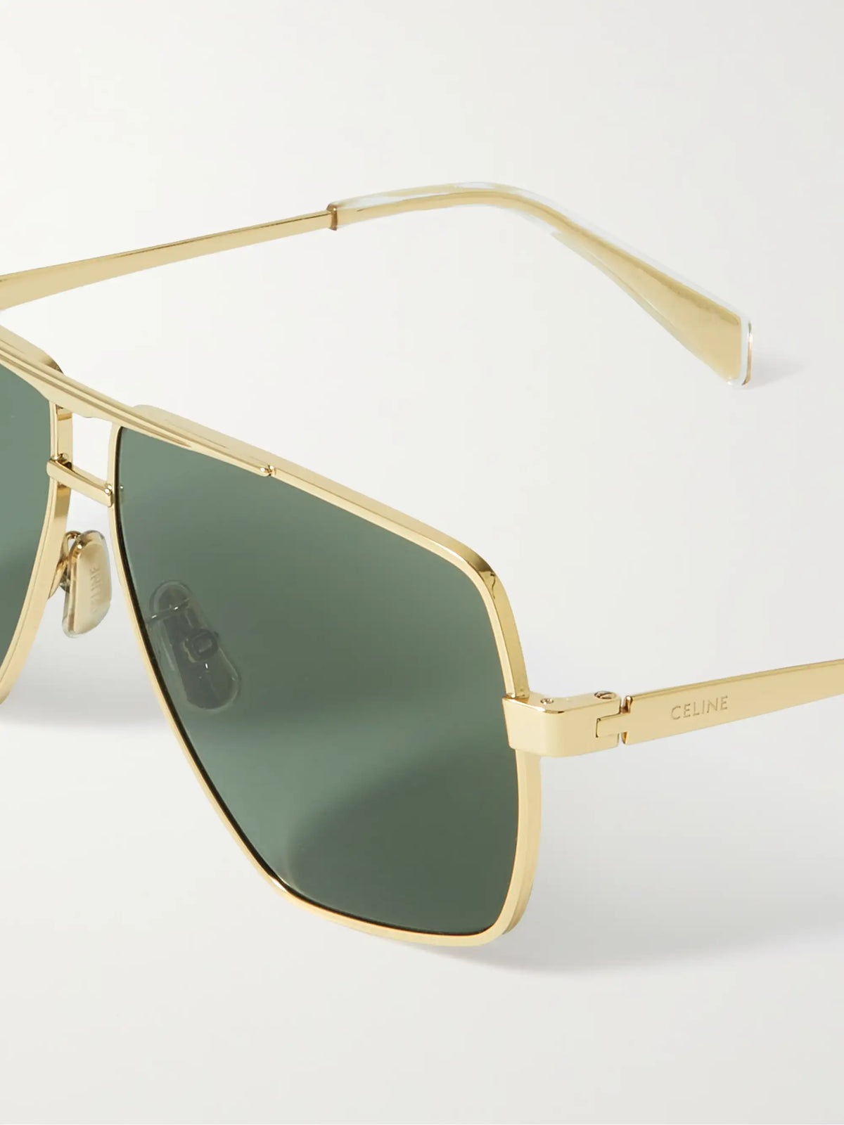 Oversized Aviator-style Gold-tone Sunglasses