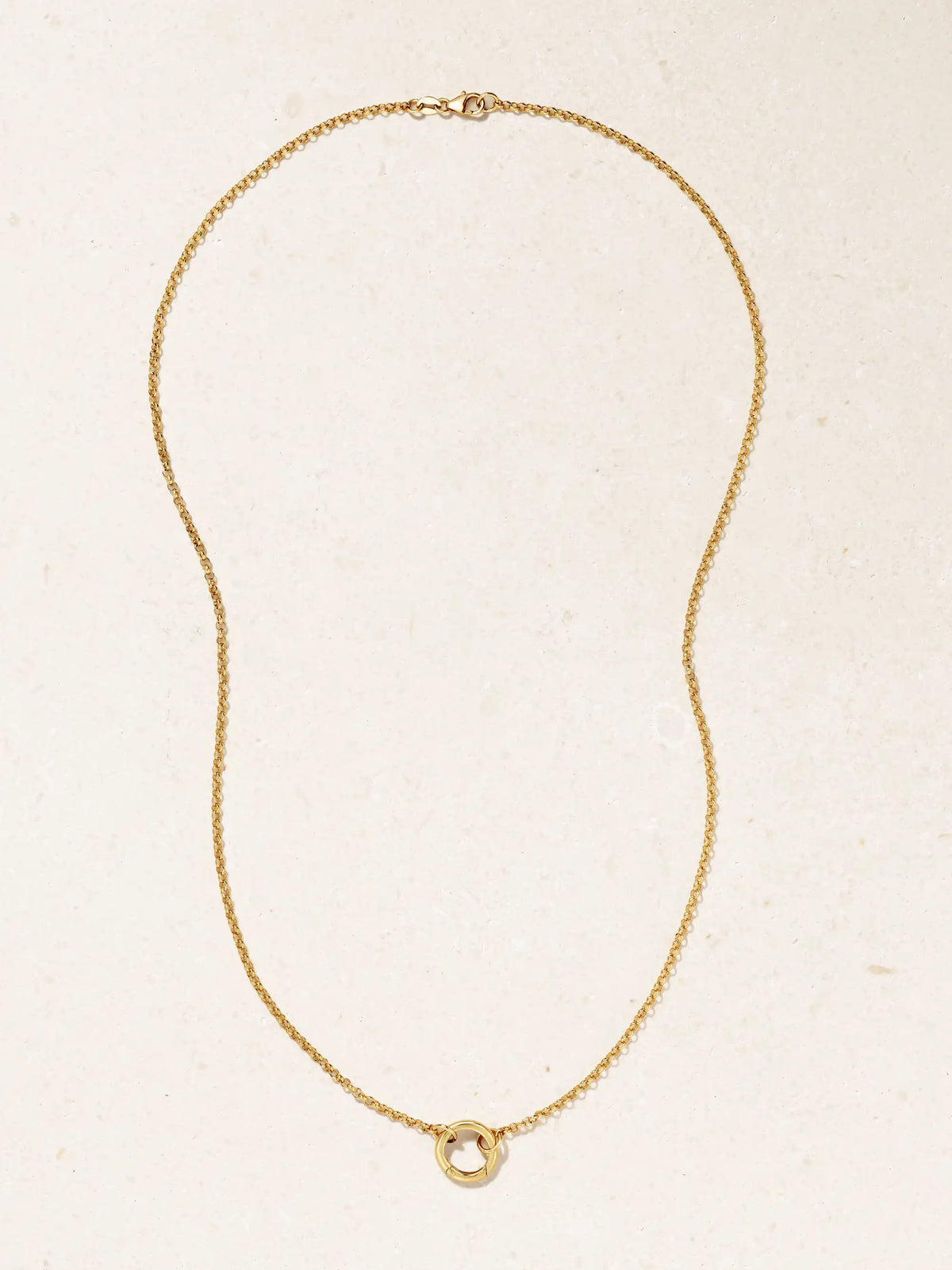 Small Open Belcher 18-karat Gold Necklace