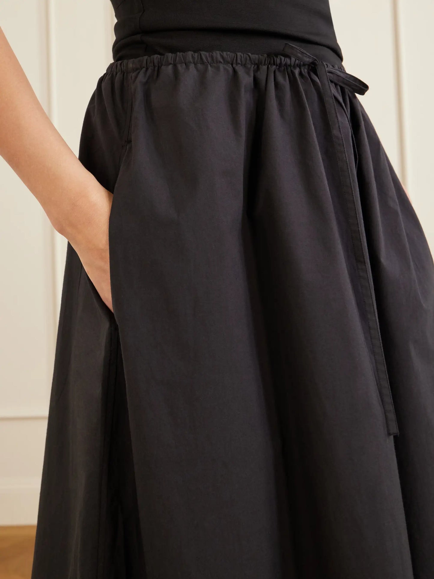 Organic Cotton-poplin Midi Skirt