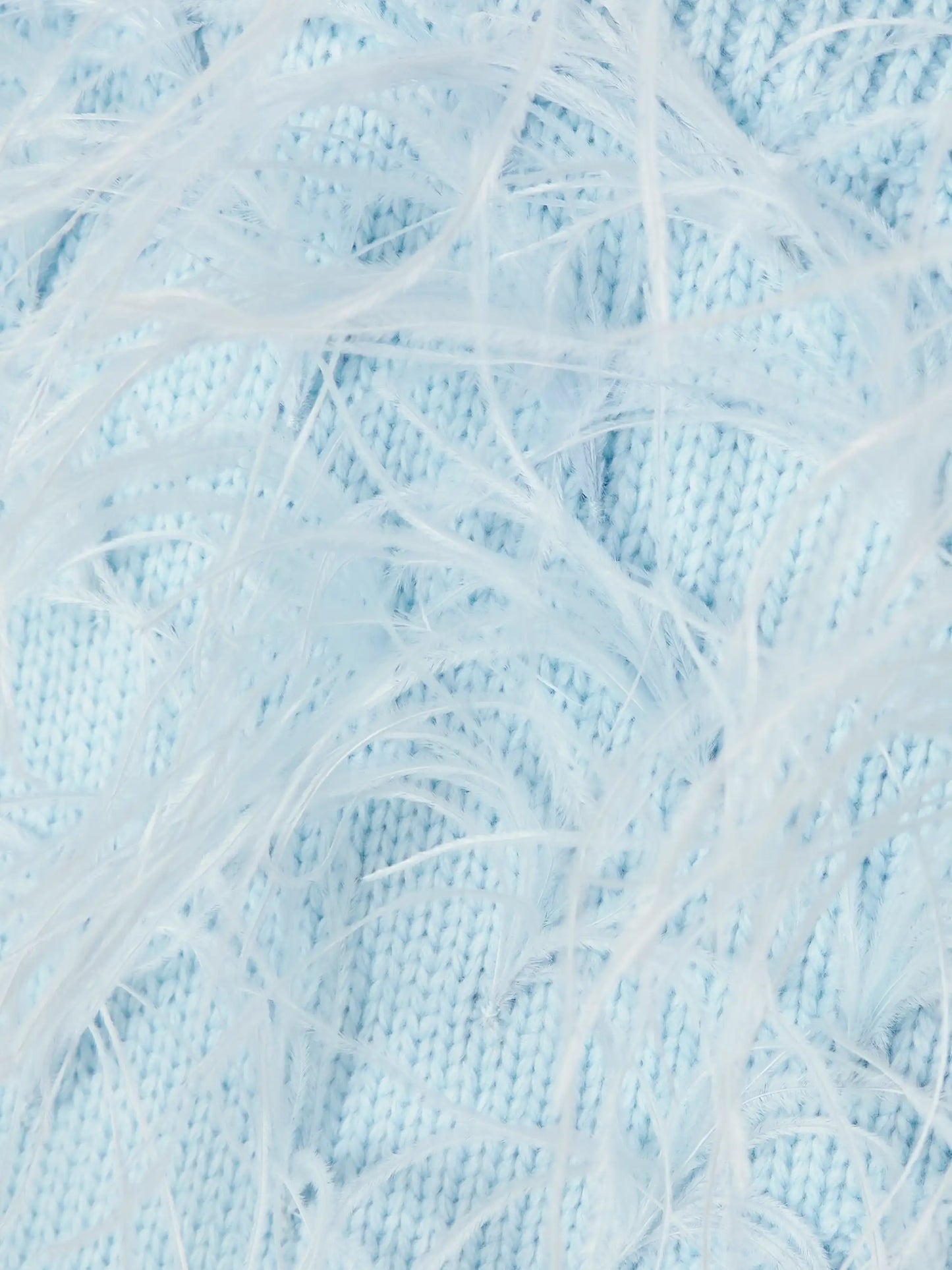 Feather-trimmed Knitted Shorts
