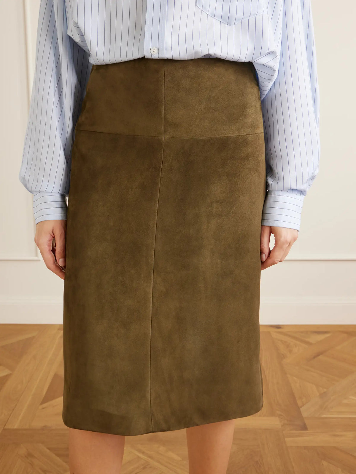 Proenza Schouler Irine Suede Midi Skirt
