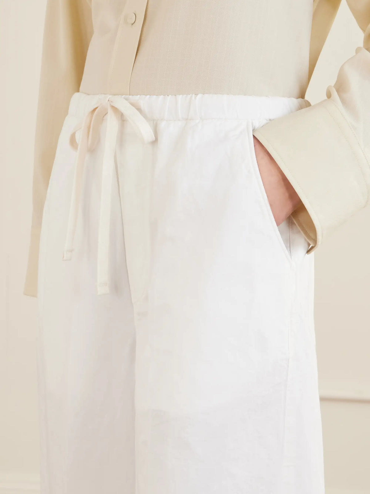 Aurora Cotton And Linen-blend Wide-leg Pants