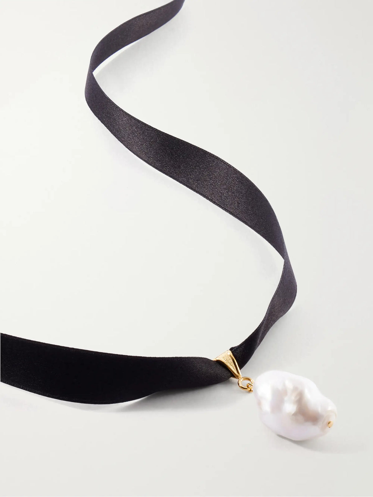 Jennifer Behr Martina Silk-satin Pearl Choker