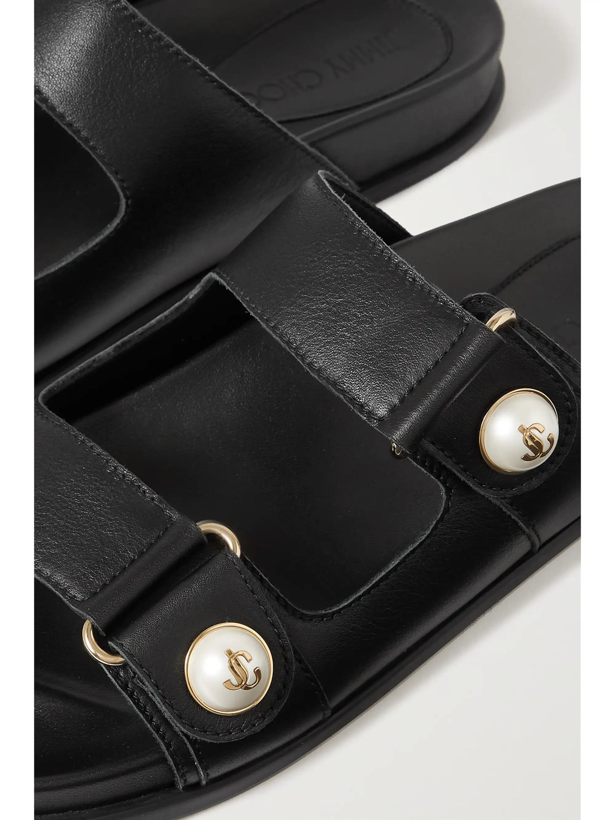 Fayence Embellished Leather Slides