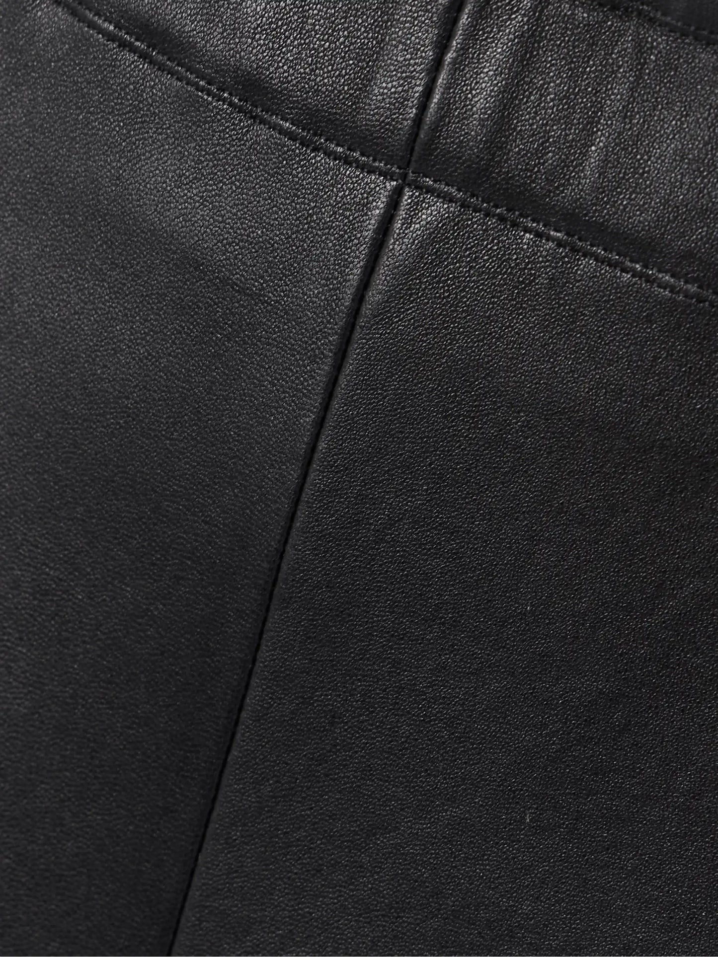 Jp Twenty Cropped Leather Flared Leggings
