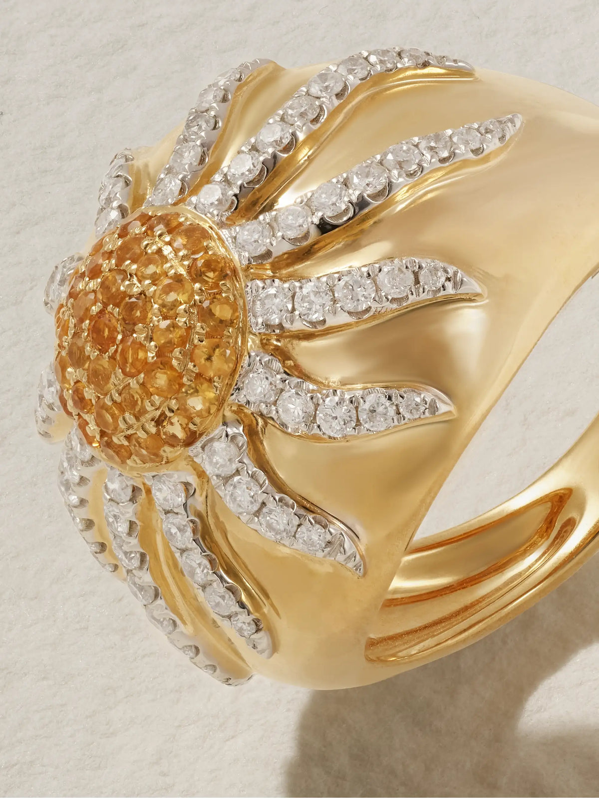 18-karat Gold, Citrine And Diamond Ring