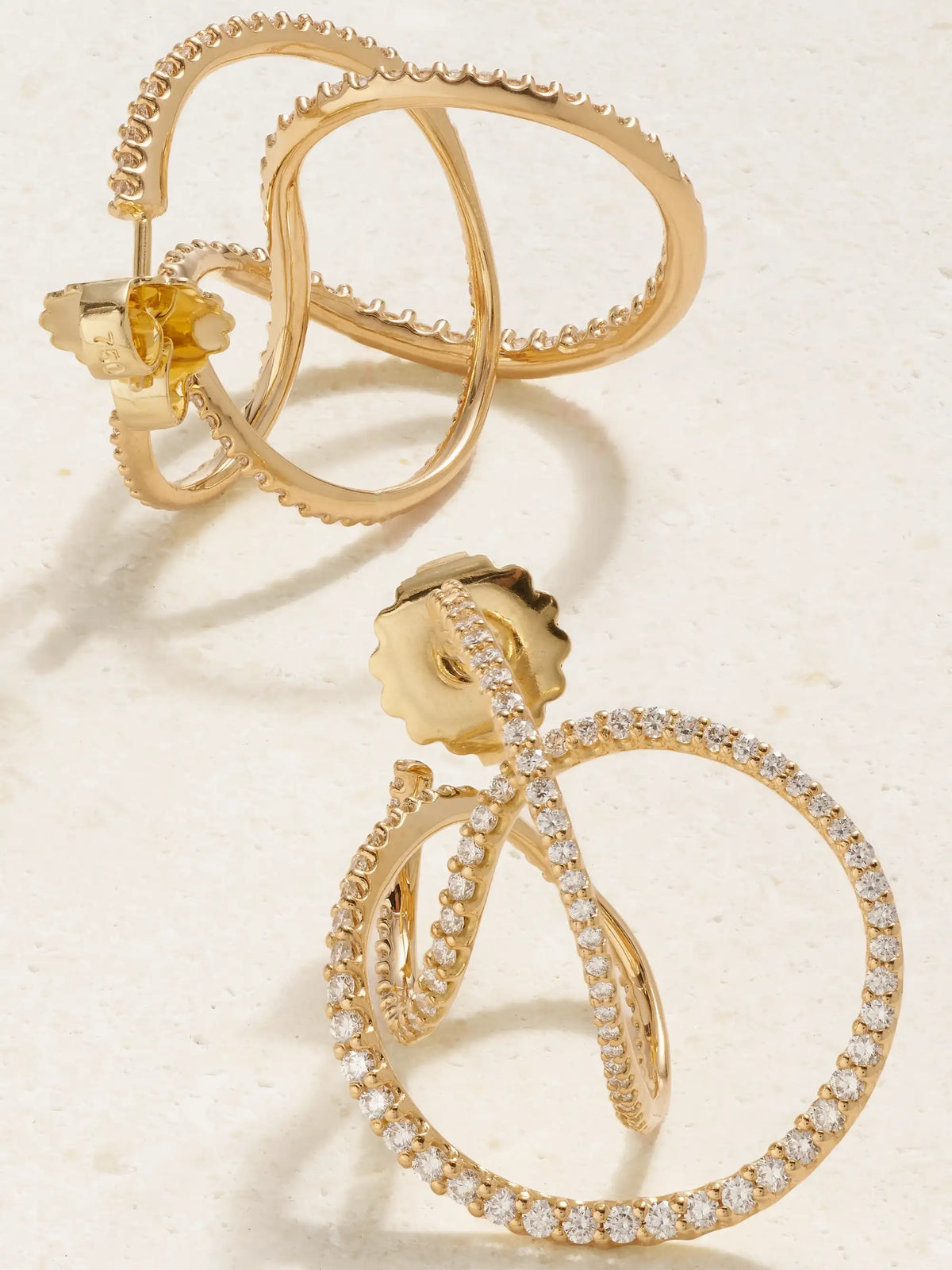Twisted Love 18-karat Gold Diamond Earrings