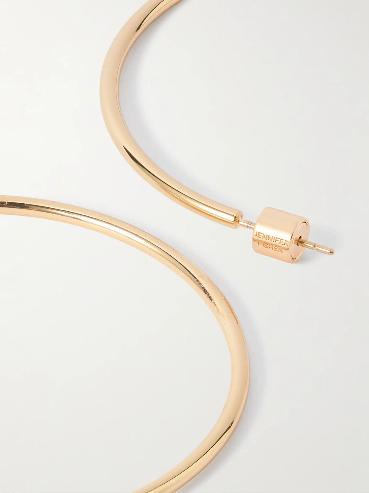 2" Thread Gold-plated Hoop Earrings
