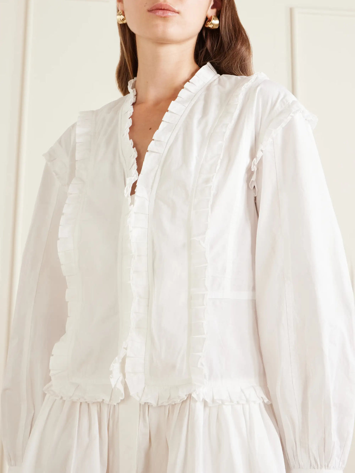 Ulla Johnson Beatrix Ruffled Cotton Mini Dress