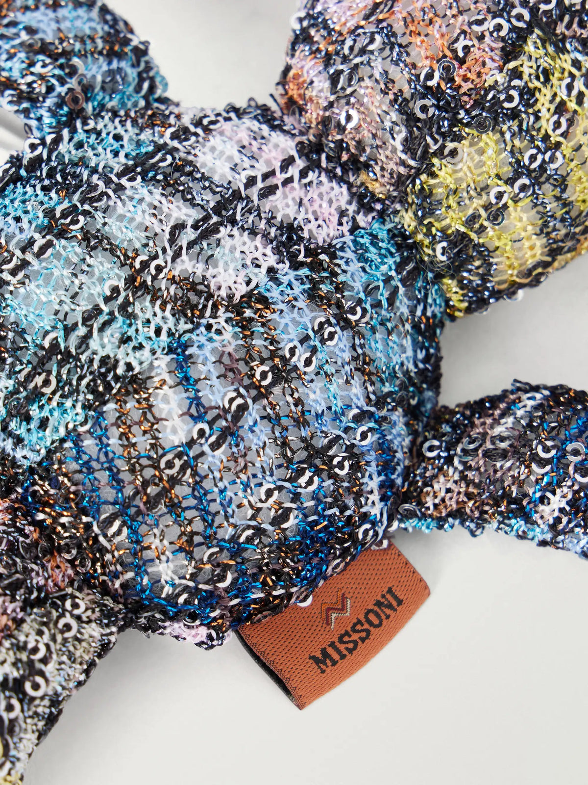 MISSONI HOME Salina Rabbit Sequined Crochet-knit Keychain