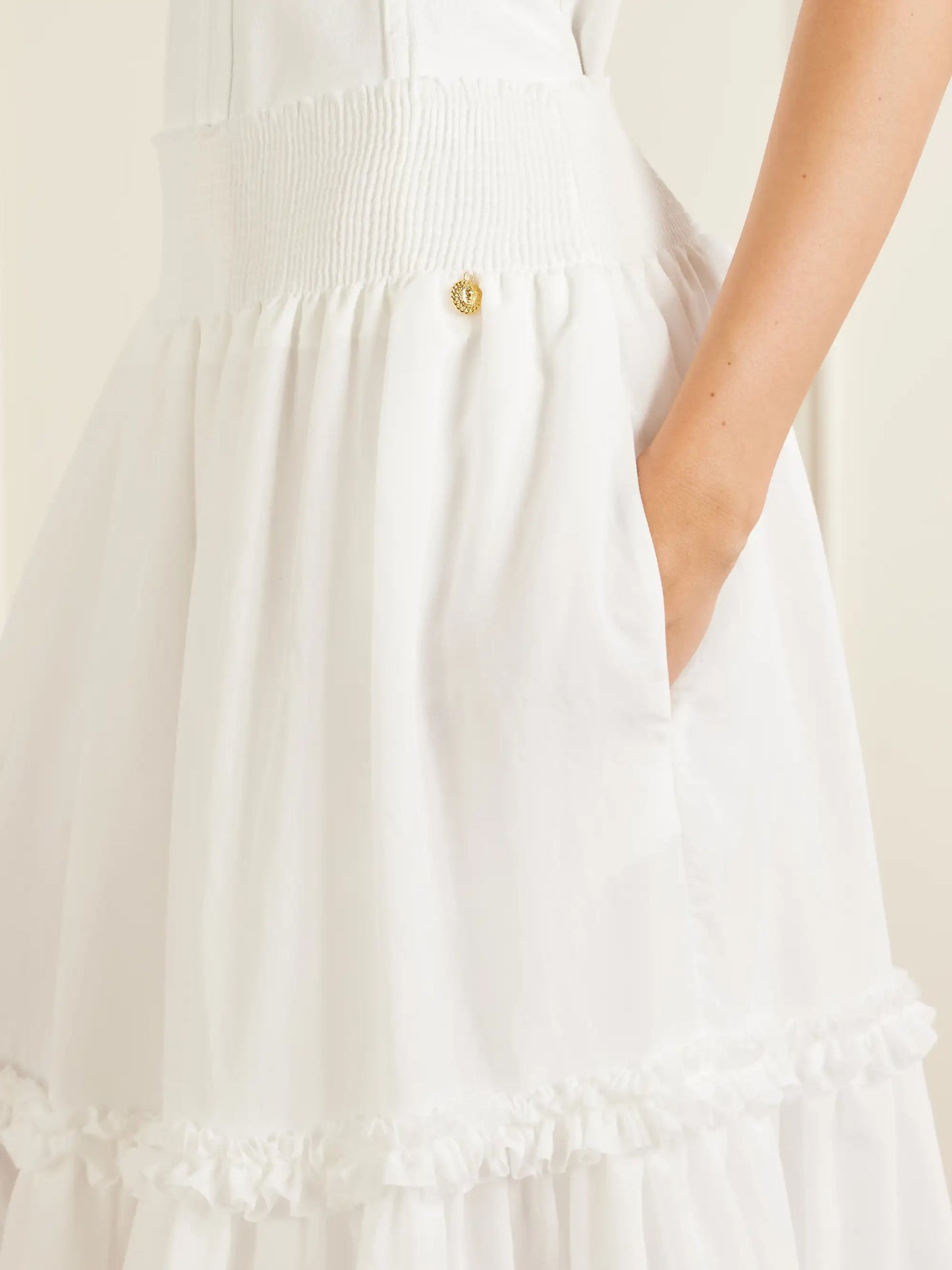 Ruffled Poplin Maxi Skirt
