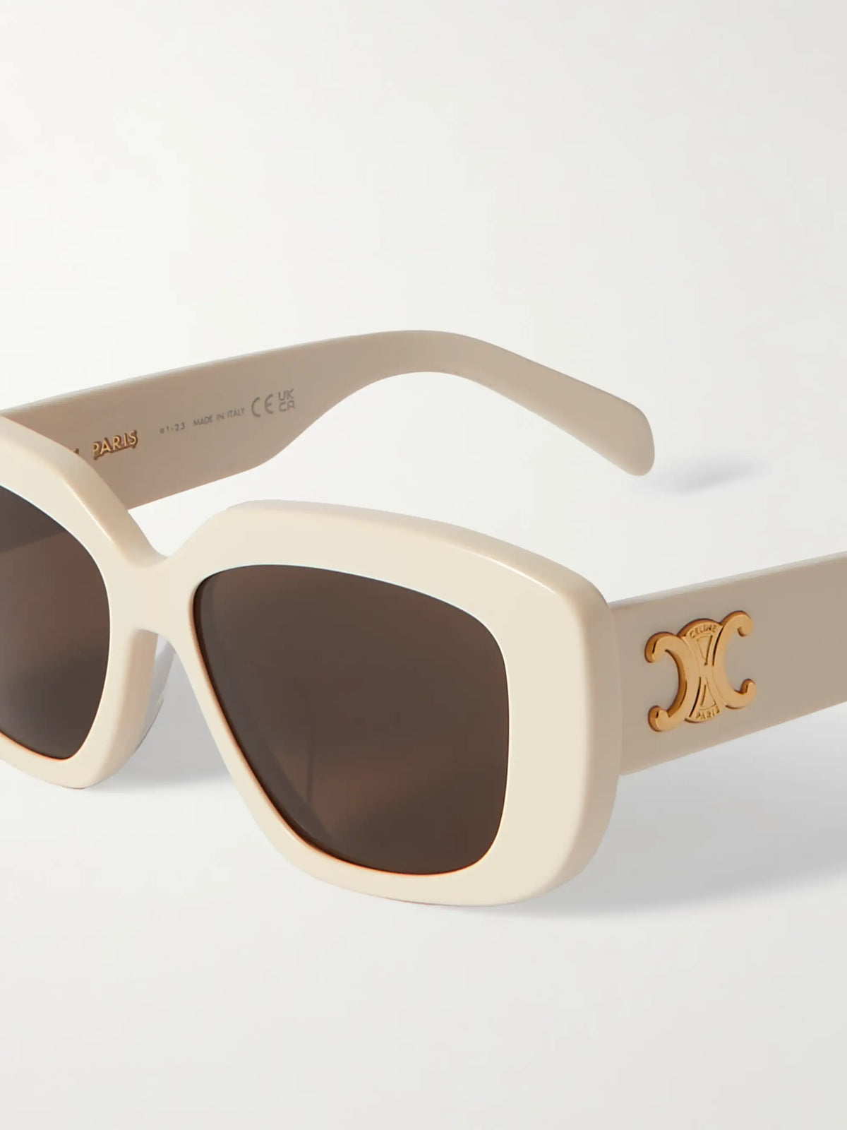 Triomphe Rectangular-frame Acetate Sunglasses