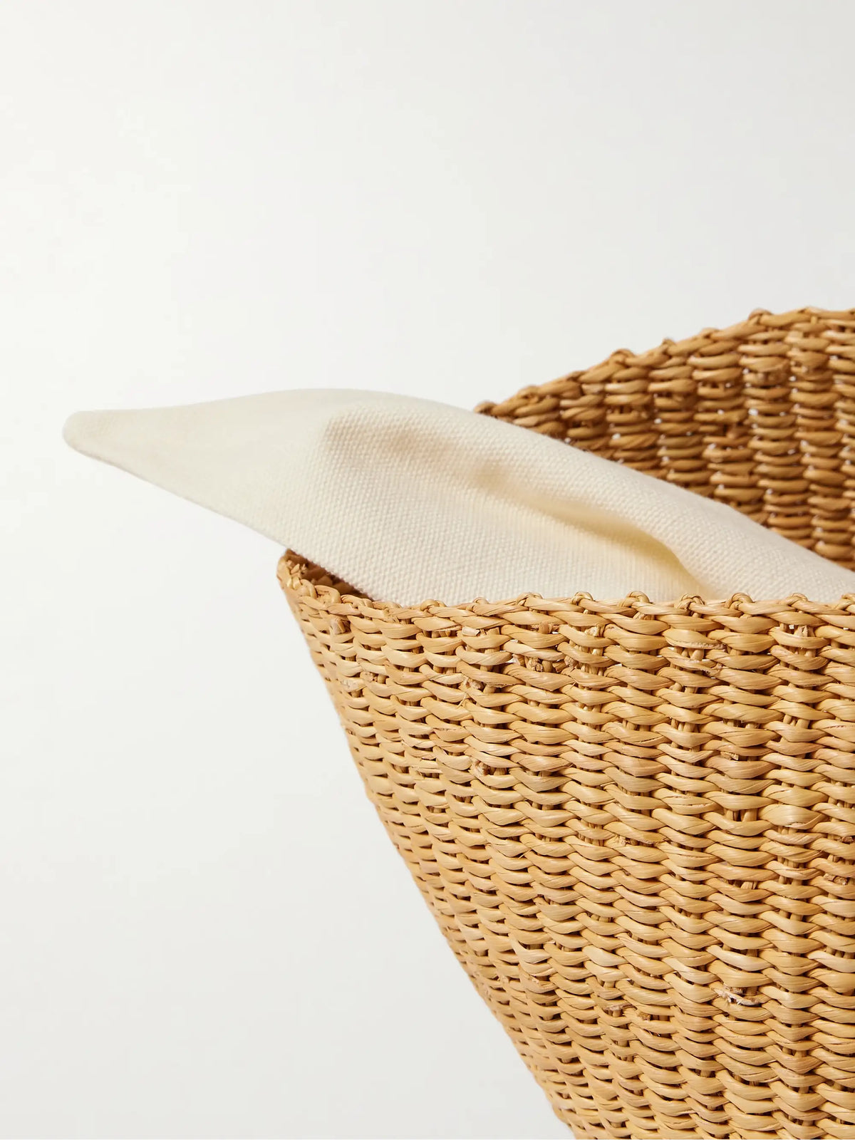 Sophie Leather-trimmed Woven Straw Tote