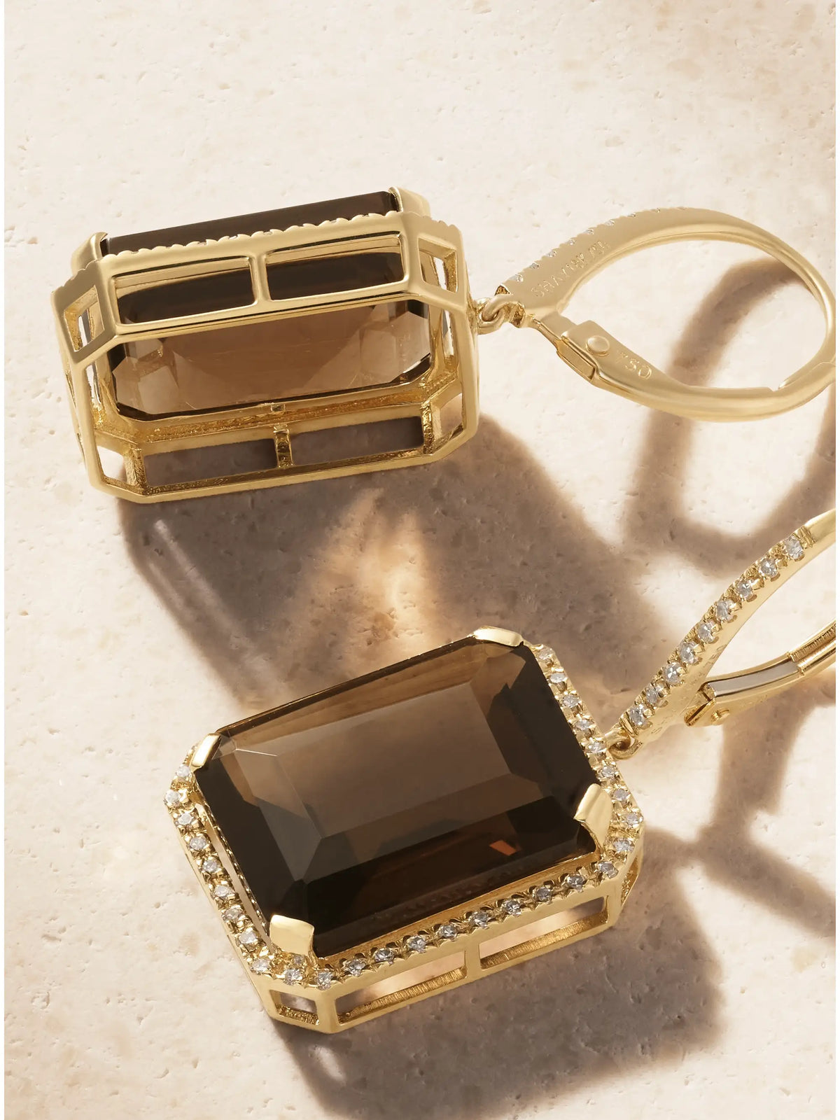 SHAY 18-karat Gold, Topaz And Diamond Earrings
