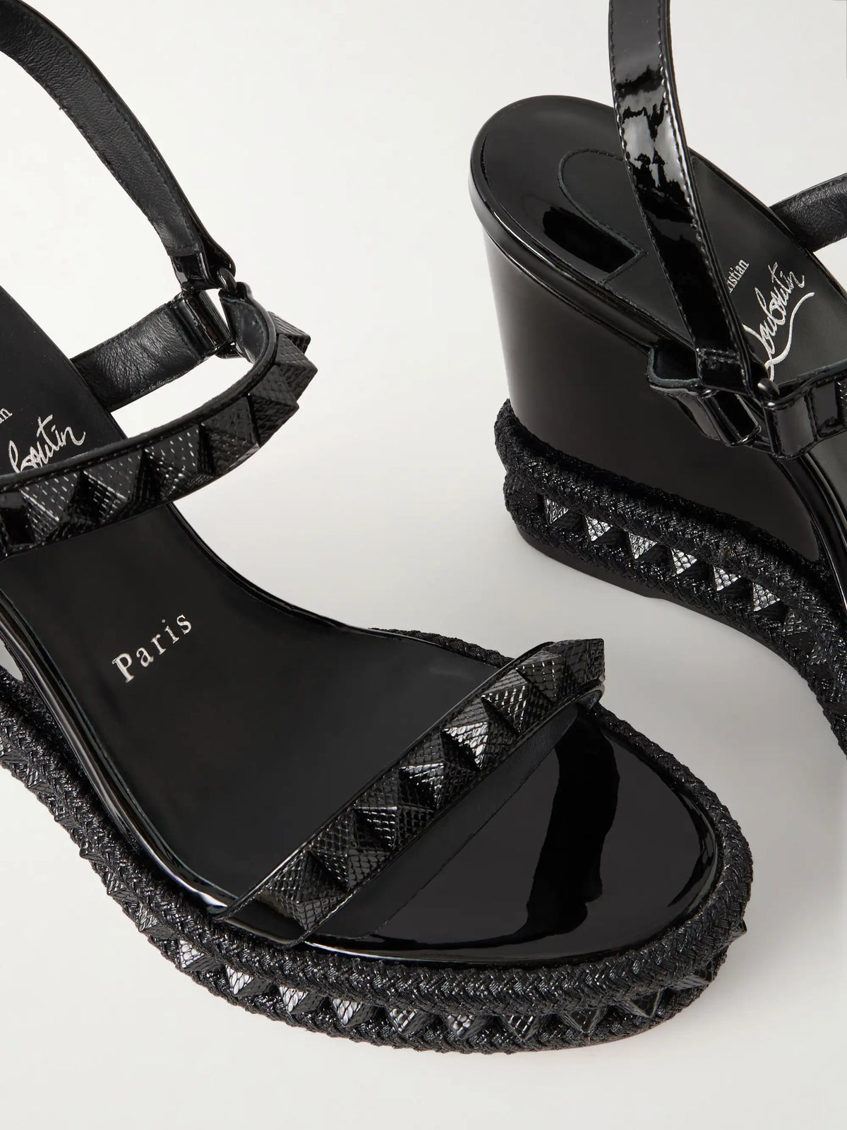 Pyraclou 110 Studded Leather Wedge Sandals