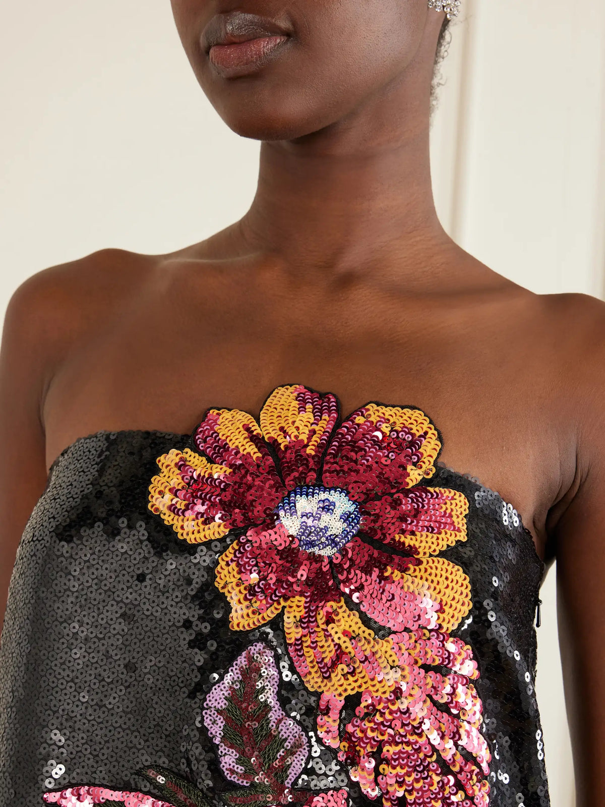 Sequined Organza Gown