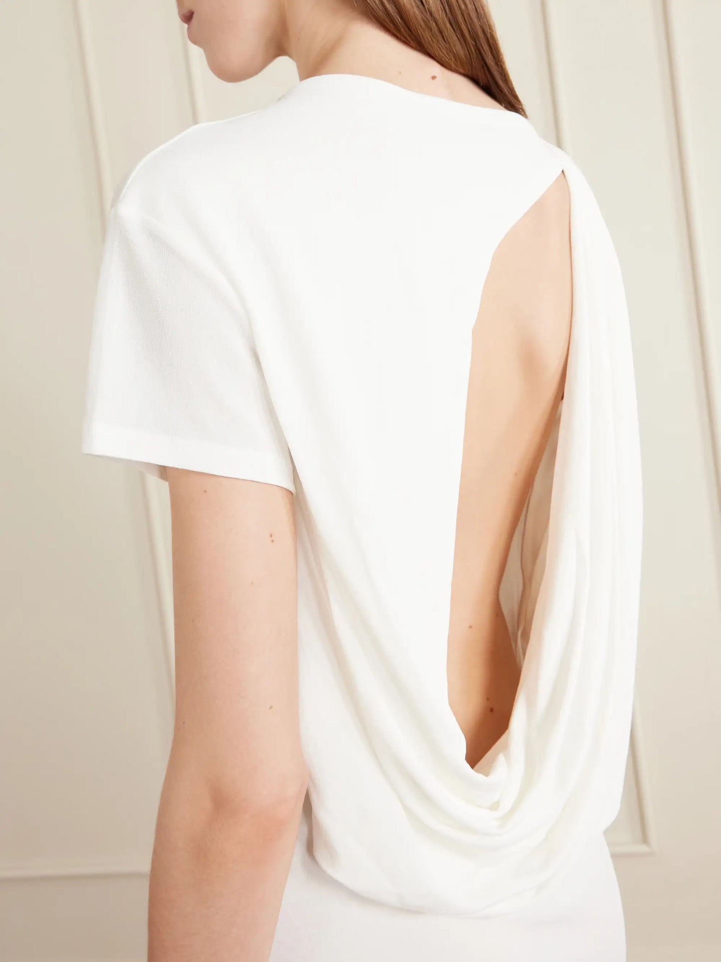 La Robe Mistral Open-back Crepe Mini Dress