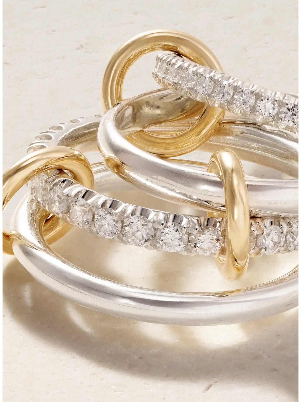 Halley Sterling Silver, 18-karat Gold And Diamond Ring