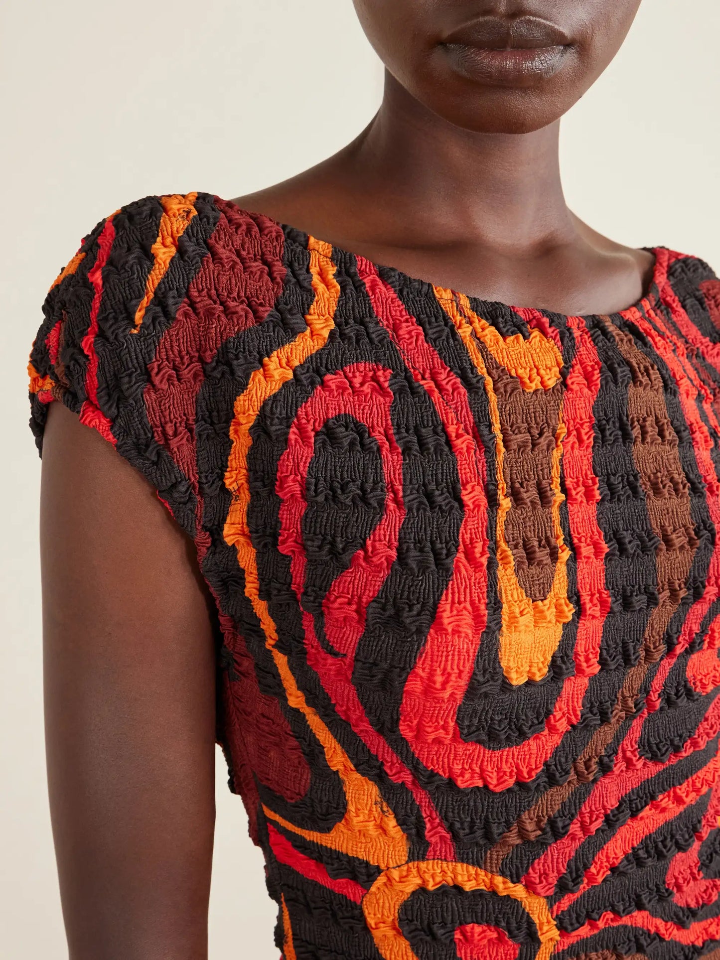 Shibori Crinkled-crepe Printed Mini Dress