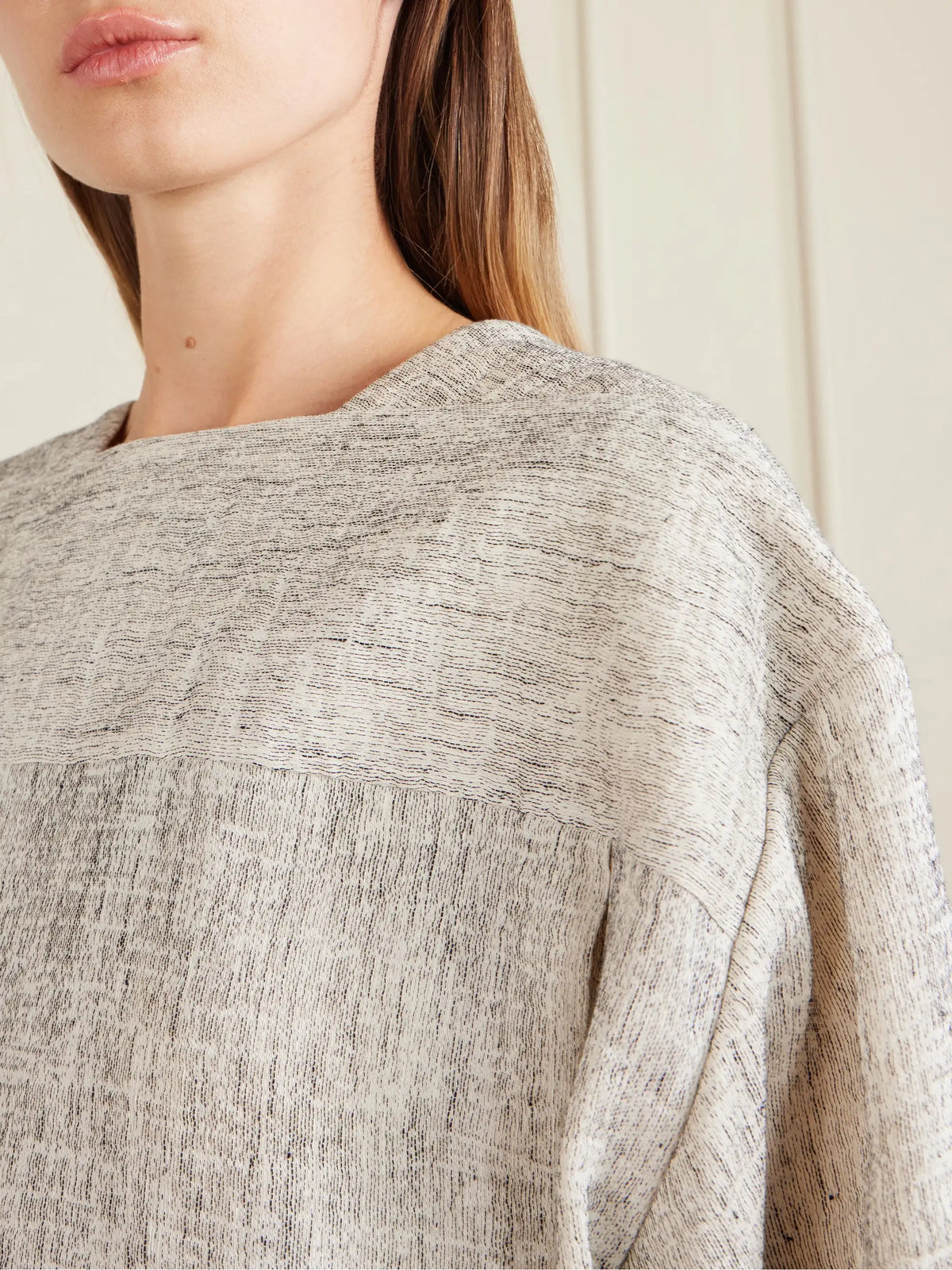 The Row Hamza Oversized Linen And Silk-blend Top