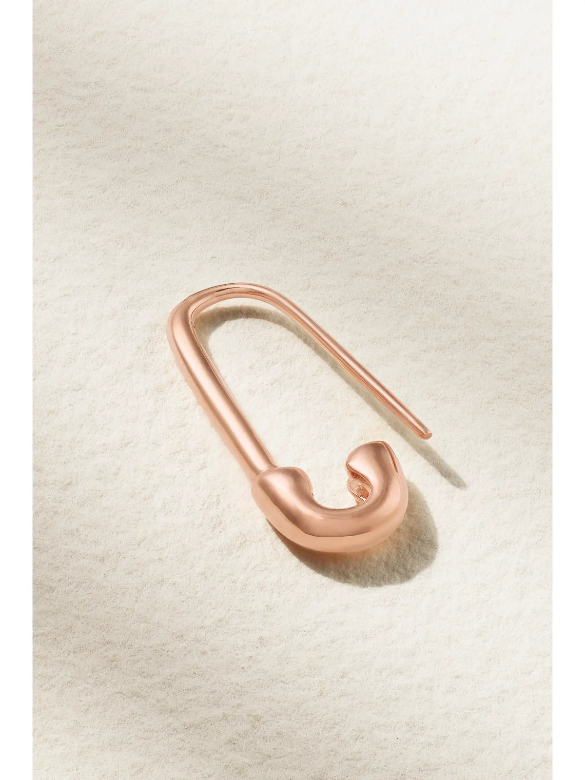 Safety Pin 18-karat Rose Gold Single Earring