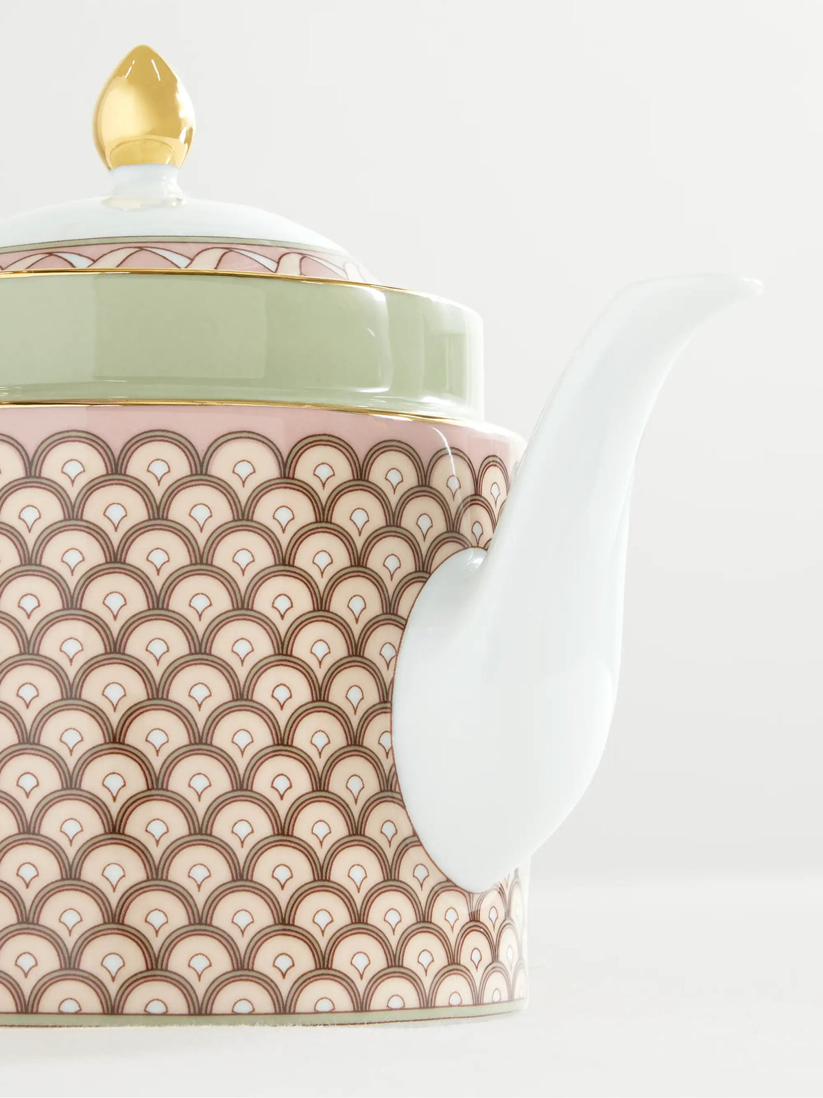 Impero Gold-plated Porcelain Teapot