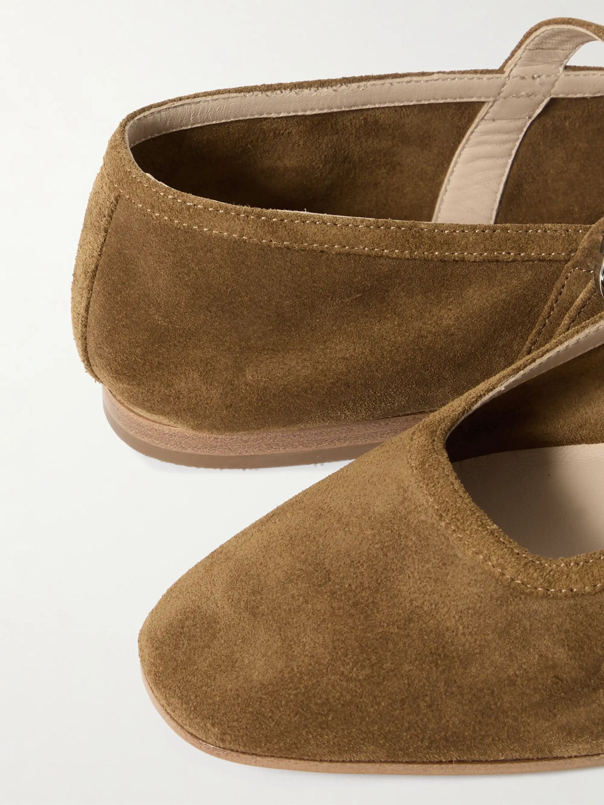 Suede Mary Jane Ballet Flats