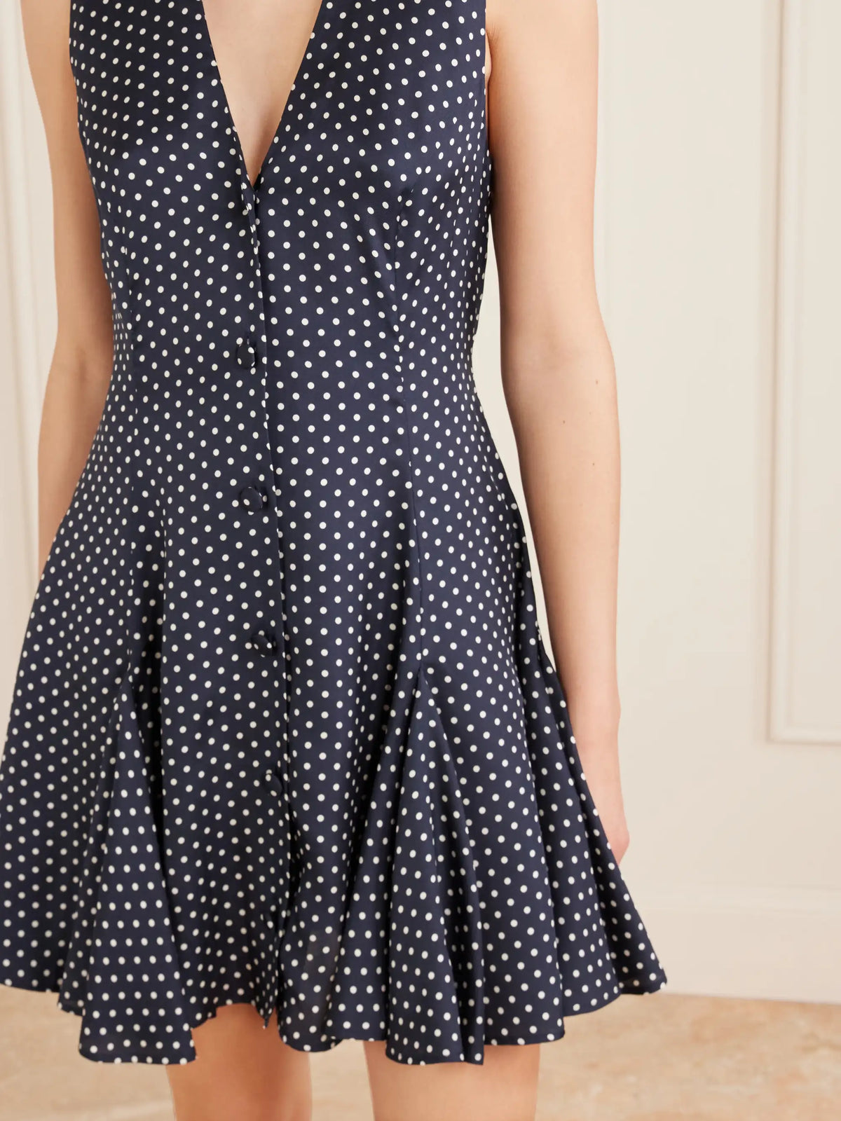 Aubrey Polka-dot Silk-blend Twill Mini Dress
